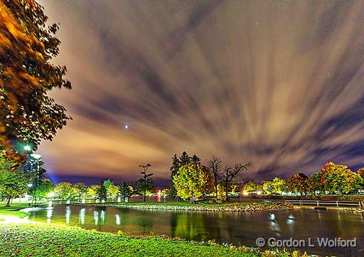 Turtle Island At Night_46139.jpg - Photographed along the Rideau Canal Waterway at Smiths Falls, Ontario, Canada.